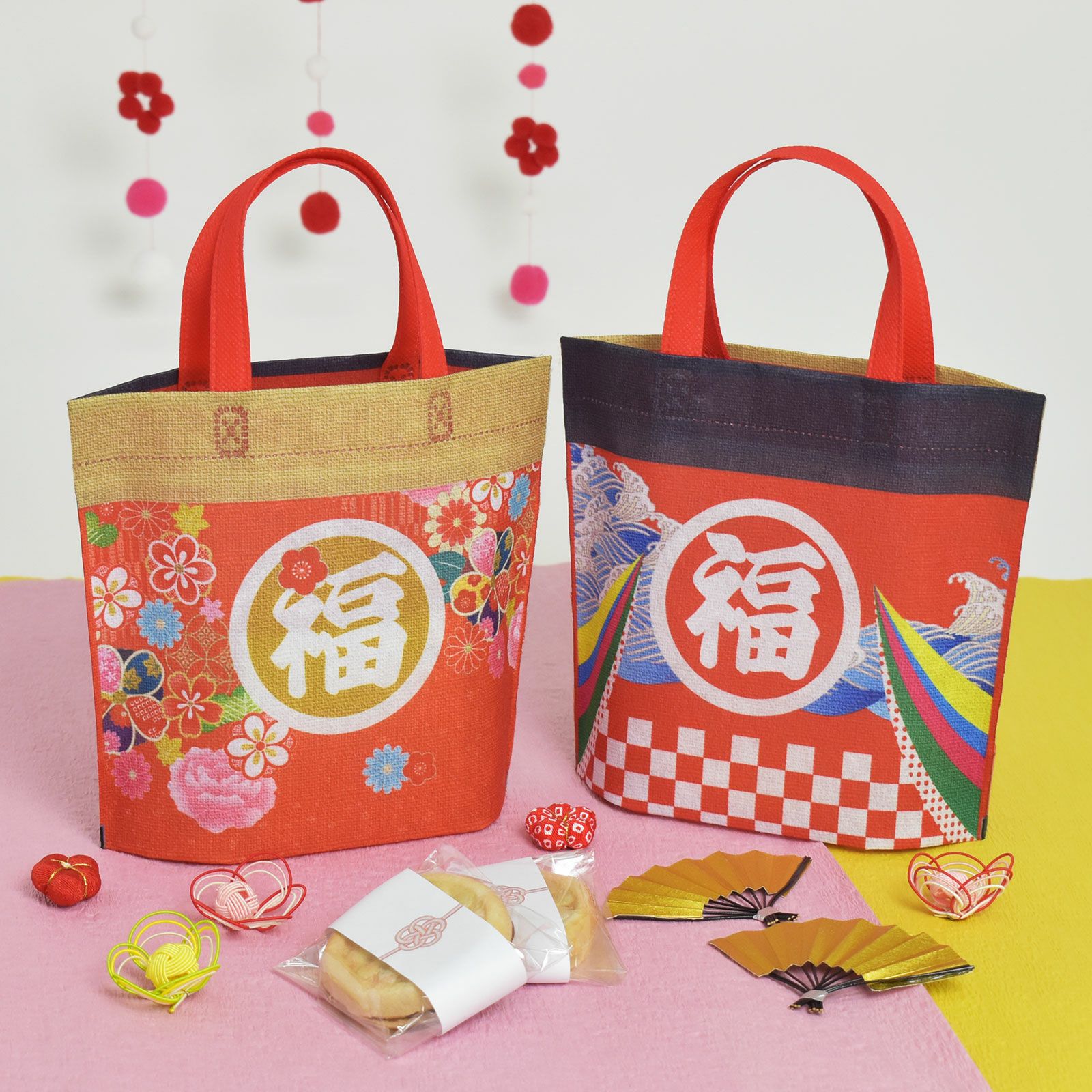 冬の贈り物に最適な華やかな福袋ミニバッグ