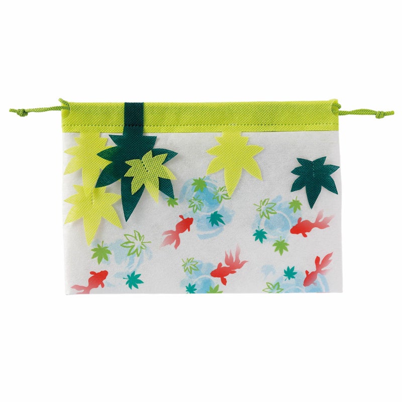 ラッピング｜もみじ巾着　金魚と青楓ＦＰ