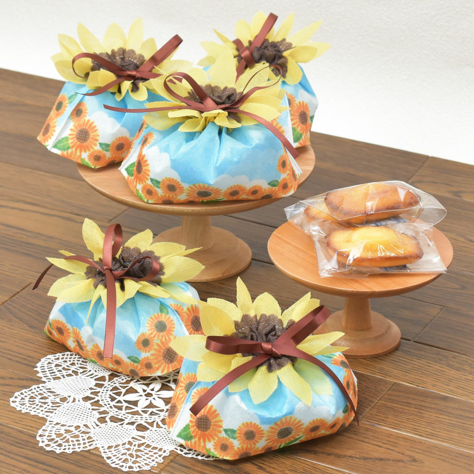 ディスプレイ提案｜お花巾着ミニ　ひまわりスカイＦＰの画像