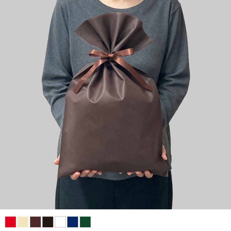 ラッピング｜ソフトバッグベーシックS6厚　2穴リボン巾着 50枚入～