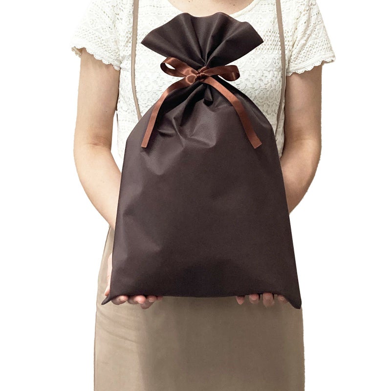 ラッピング｜ソフトバッグベーシックS6厚　2穴リボン巾着 50枚入～