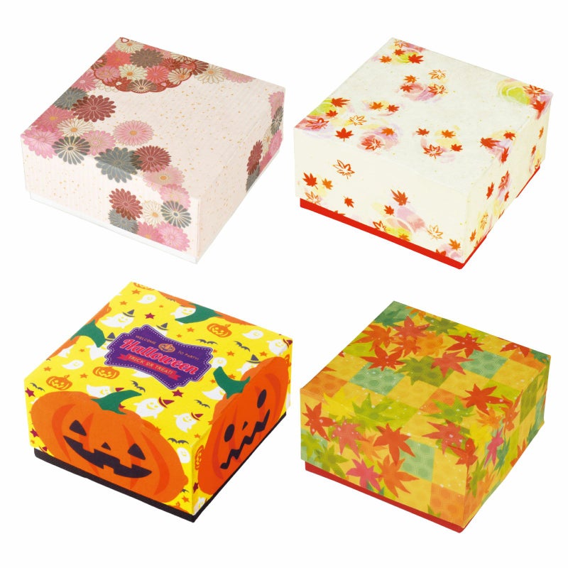 ラッピング｜フラットボックス 13×13　秋冬柄　25枚入