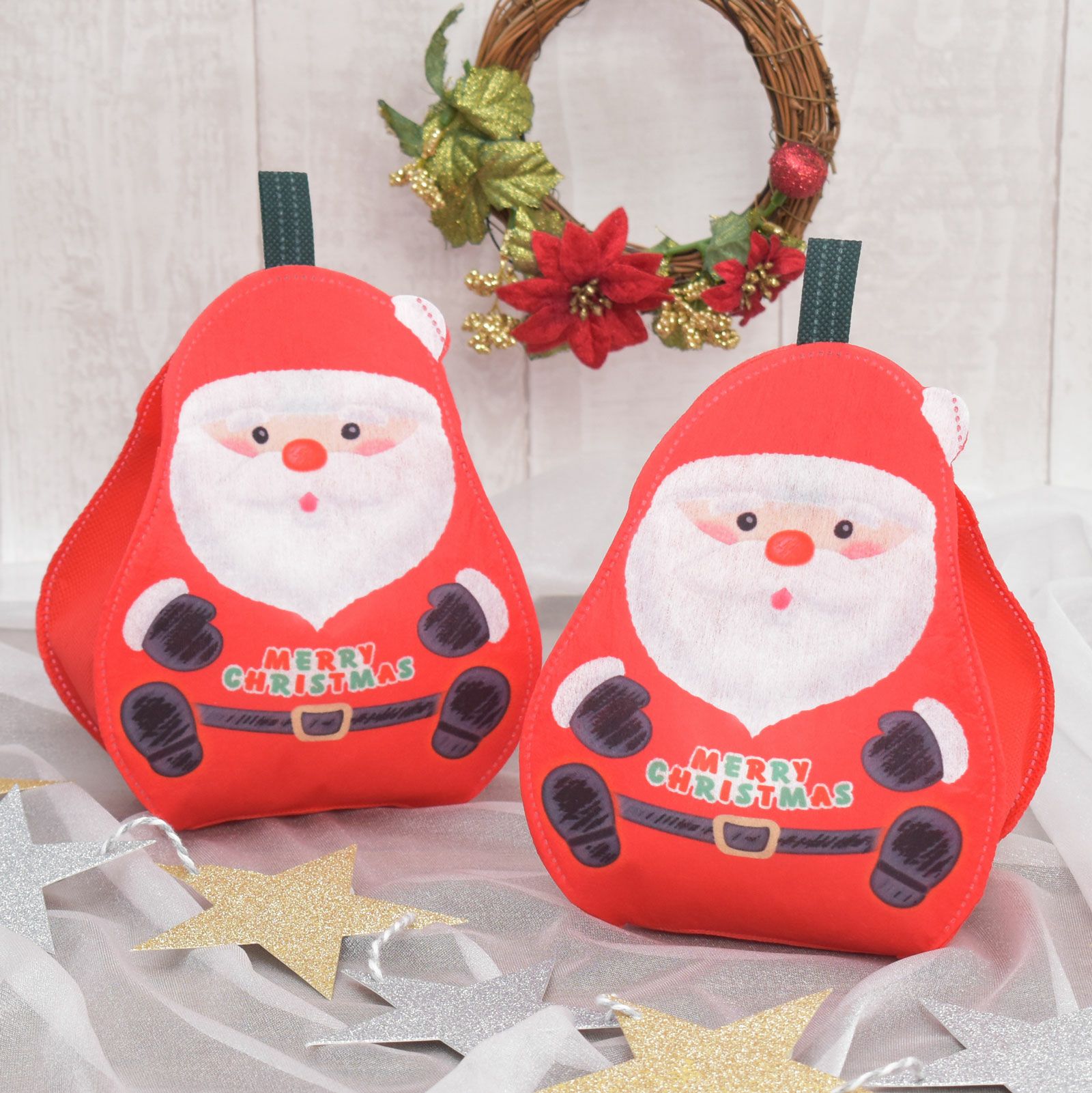 ディスプレイ提案｜【クリスマス】ころりんバッグ サンタ柄