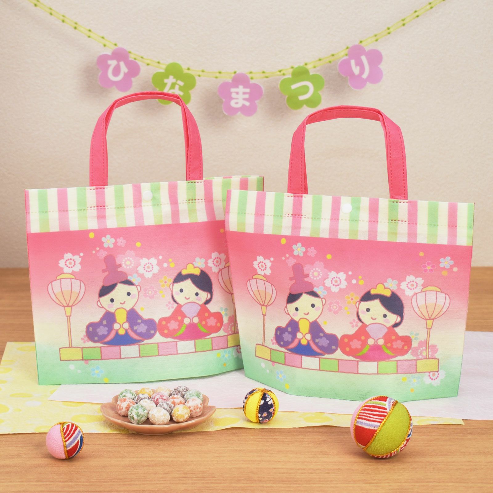 【ひなまつり】シンプルトート（ミニ）ひなまつり柄