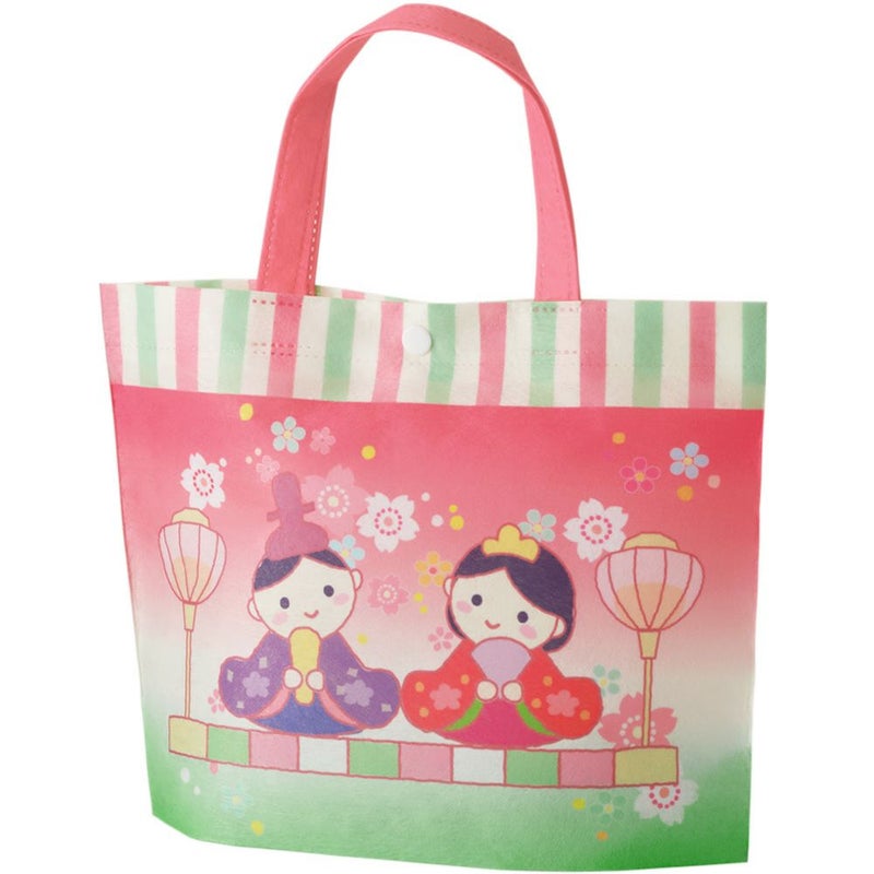 ラッピング｜【ひな祭り】シンプルトート（ミニ）ひなまつり柄｜不織布ラッピング袋｜20枚入