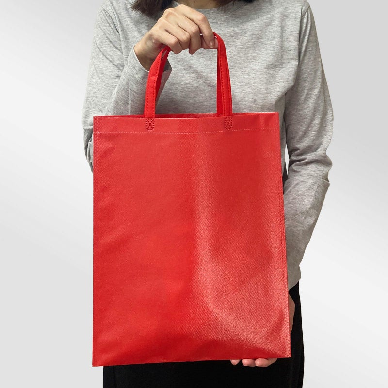 不織布バッグ｜【名入れ対応】ラミ不織布バッグ　マチ無《小判抜き》　A4サイズ｜100枚入