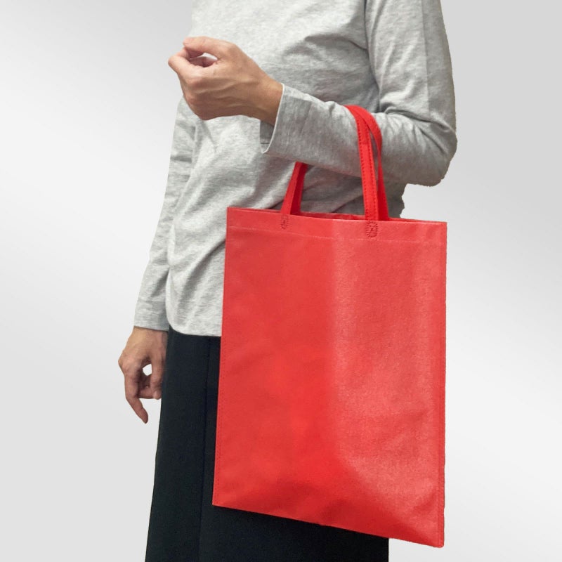 不織布バッグ｜【名入れ対応】ラミ不織布バッグ　マチ無《小判抜き》　A4サイズ｜100枚入