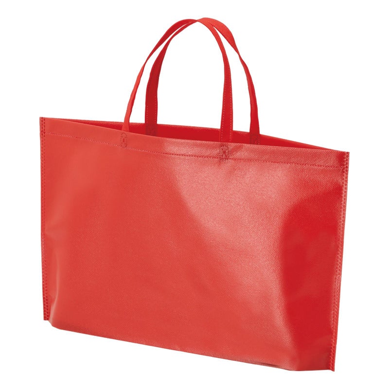 不織布バッグ｜ラミ不織布バッグ　底マチ　A4横サイズ｜100枚入～