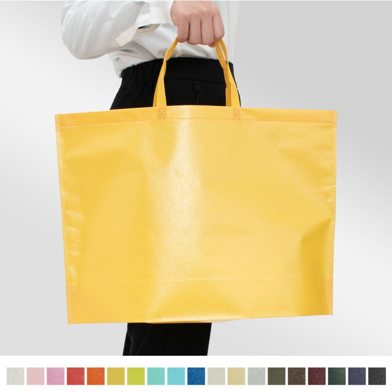 不織布バッグ｜ラミ不織布バッグ　底マチ　大サイズ｜100枚入～