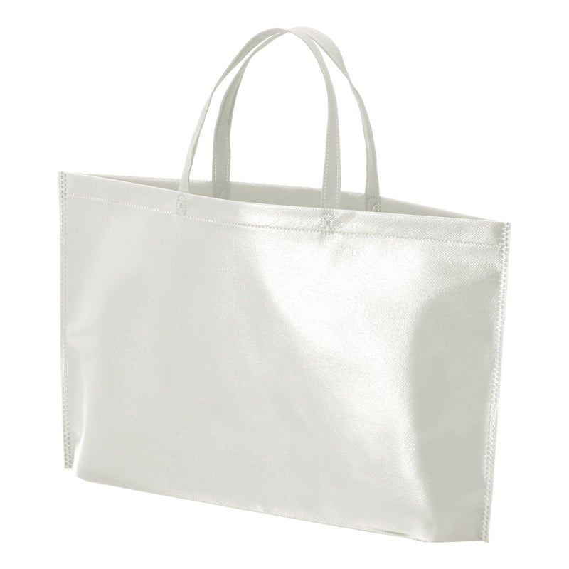 不織布バッグ｜【名入れ対応】ラミ不織布バッグ　底マチ　A4横サイズ｜100枚入～