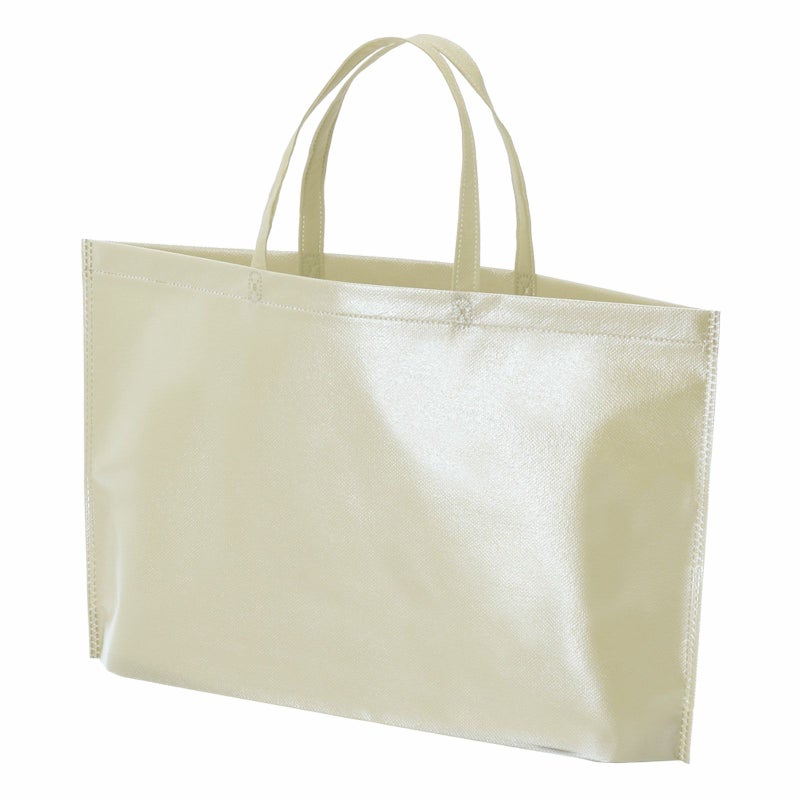 不織布バッグ｜【名入れ対応】ラミ不織布バッグ　底マチ　A4横サイズ｜100枚入～