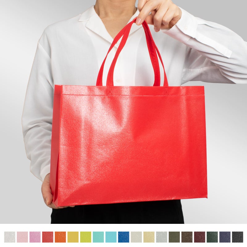 不織布バッグ｜ラミ不織布バッグ　角底　A4横サイズ｜100枚入～