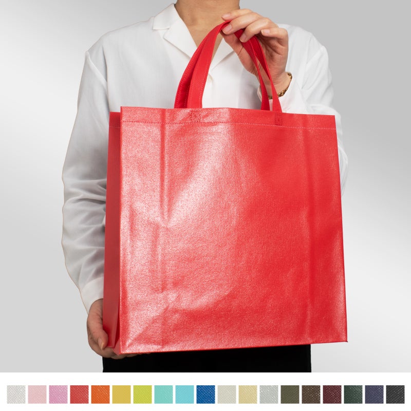 不織布バッグ｜ラミ不織布バッグ　角底　小サイズ｜100枚入～