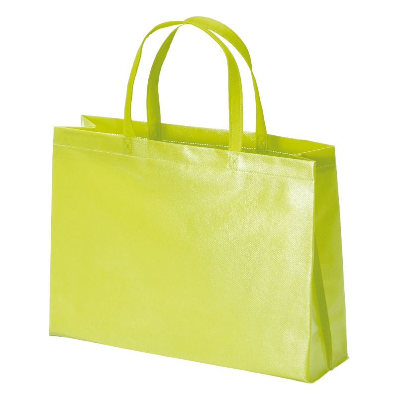 不織布バッグ｜【名入れ対応】ラミ不織布バッグ　角底　A4横サイズ｜100枚入～