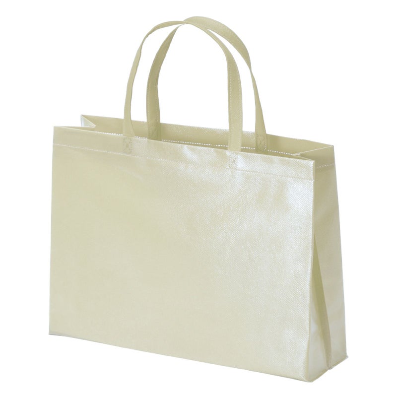 不織布バッグ｜【名入れ対応】ラミ不織布バッグ　角底　A4横サイズ｜100枚入～