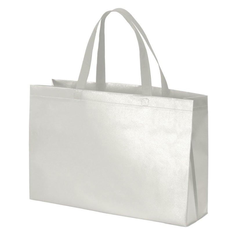 不織布バッグ｜【名入れ対応】不織布ラミバッグ　角底　中横サイズ｜ 100枚入