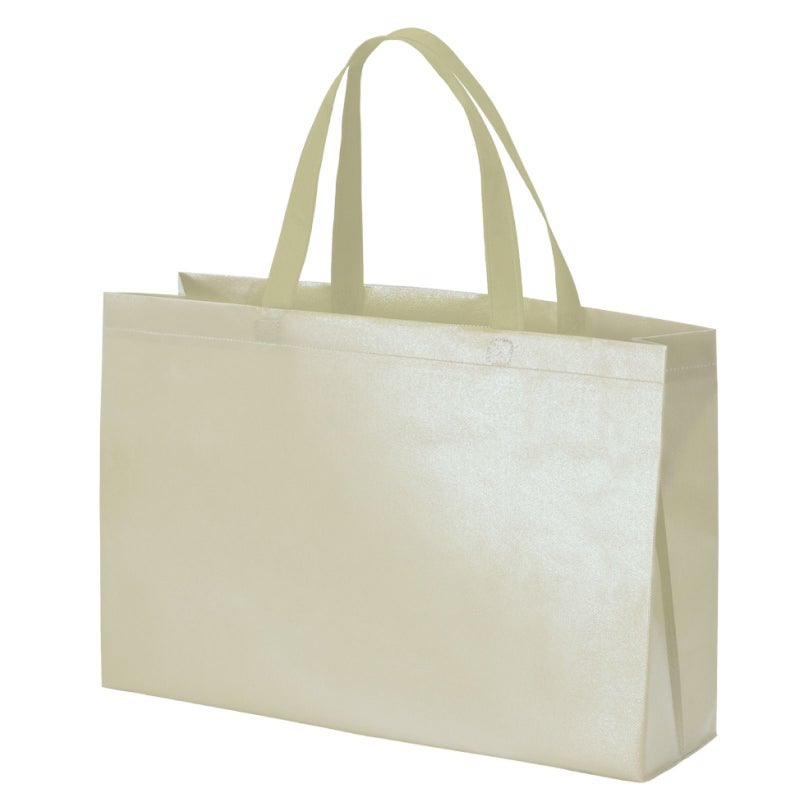 不織布バッグ｜【名入れ対応】不織布ラミバッグ　角底　中横サイズ｜ 100枚入