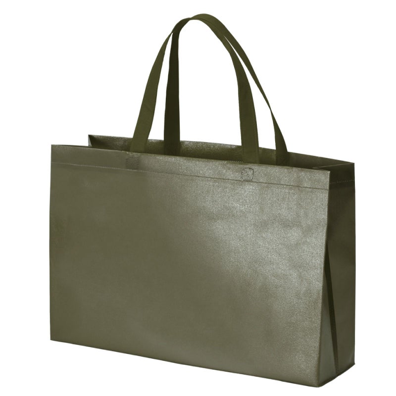 不織布バッグ｜【名入れ対応】不織布ラミバッグ　角底　中横サイズ｜ 100枚入