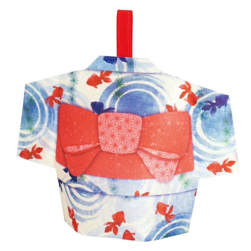 ラッピング｜【夏祭り】ゆかたラッピング　波紋金魚柄｜不織布ラッピング袋｜20枚入～