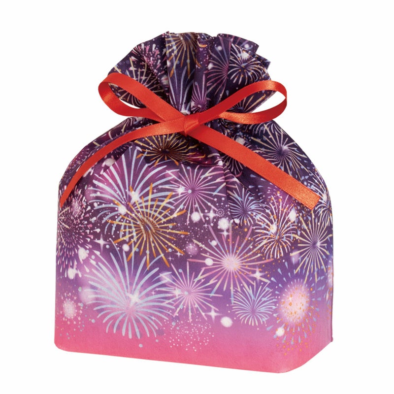 ラッピング｜【夏ギフト】巾着（小）キラキラ花火柄｜不織布ラッピング袋｜20枚入