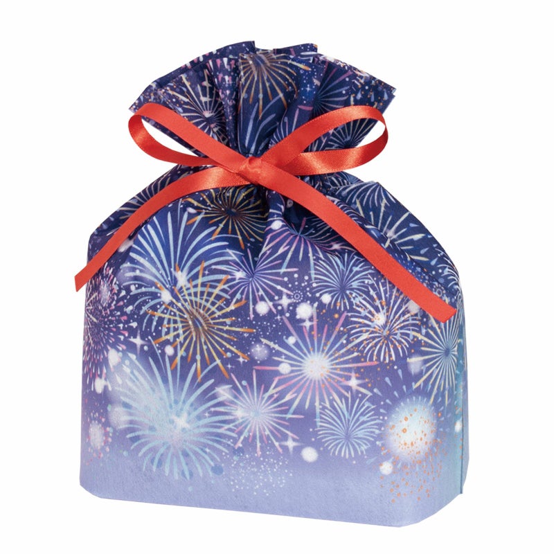 ラッピング｜【夏ギフト】巾着（小）キラキラ花火柄｜不織布ラッピング袋｜20枚入