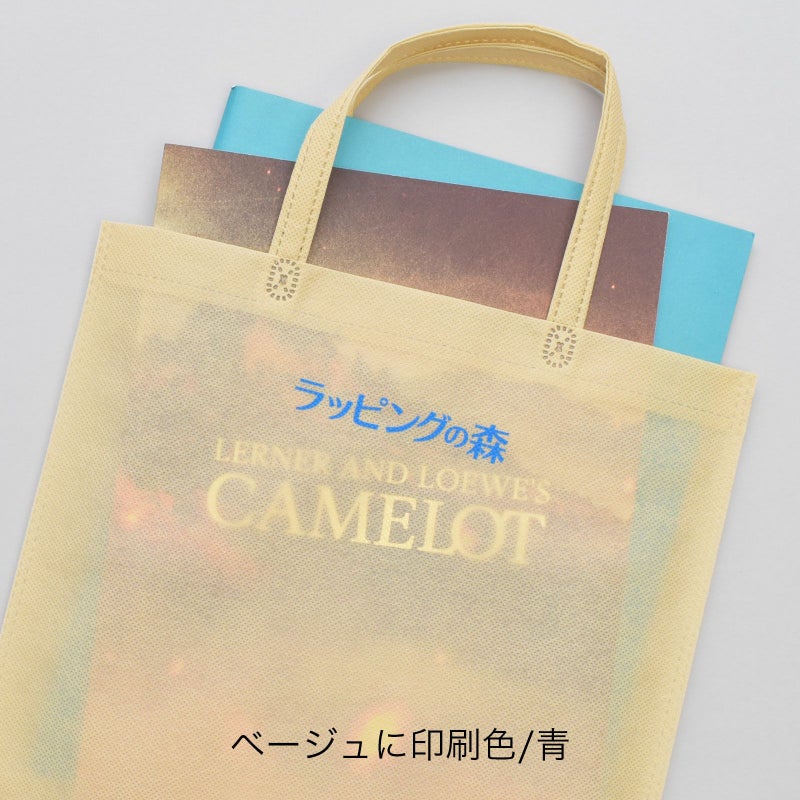 不織布バッグ｜【名入れ対応】不織布アドバッグ ふつう《75g》 持ち手付き　A3サイズ｜100枚入