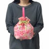 ラッピング｜手提げ巾着 ばら桜柄｜不織布ギフト包装資材の仕入れ通販 ラッピングの森
