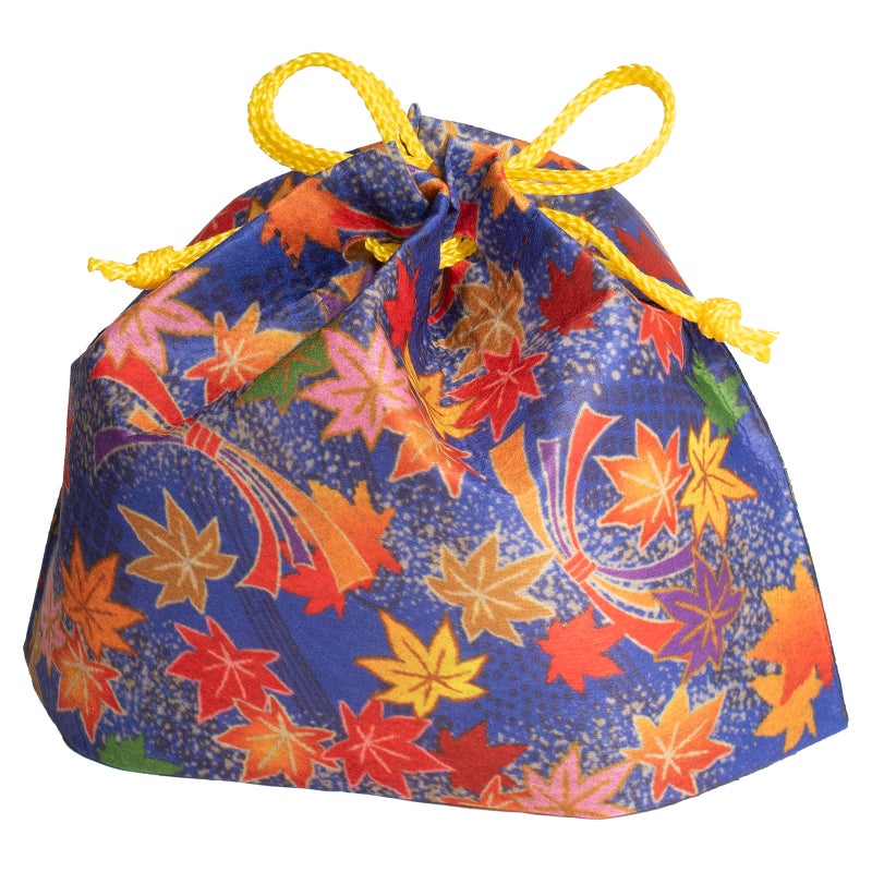 ラッピング｜【秋ギフト】三角巾着　紅葉柄｜不織布ラッピング袋｜20枚入