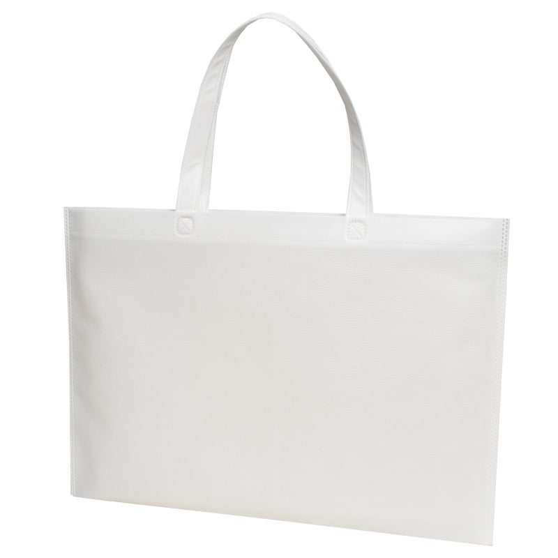 不織布バッグ｜【名入れ大ロット】不織布アドバッグ ふつう《75g》 持ち手付き　A3サイズ｜100枚入