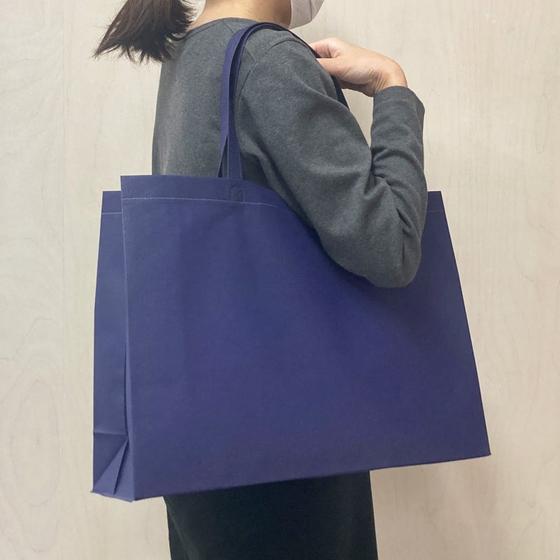 不織布バッグ｜【小ロット】不織布スクエアトート　ふつう《75g》　中横サイズ｜10枚入～