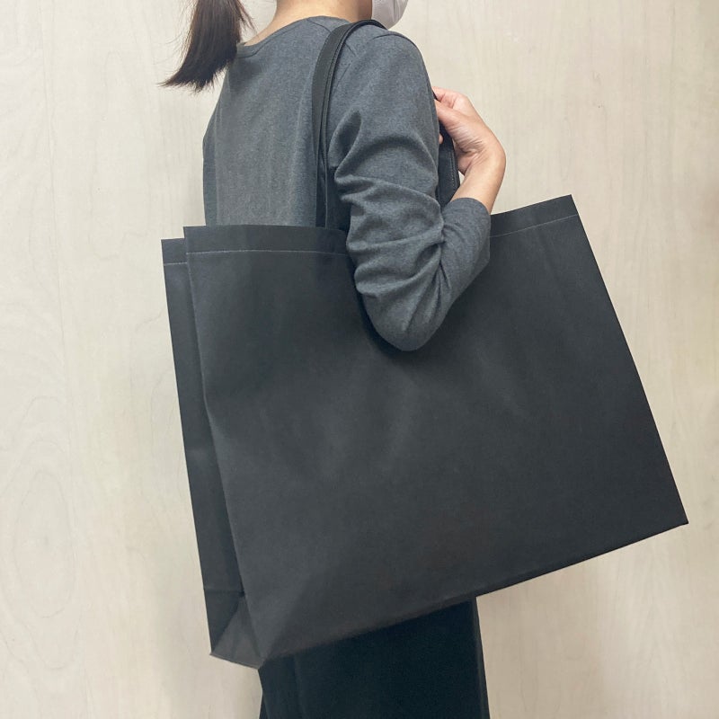 不織布バッグ｜【小ロット】不織布スクエアトート　ふつう《75g》　大サイズ｜10枚入～