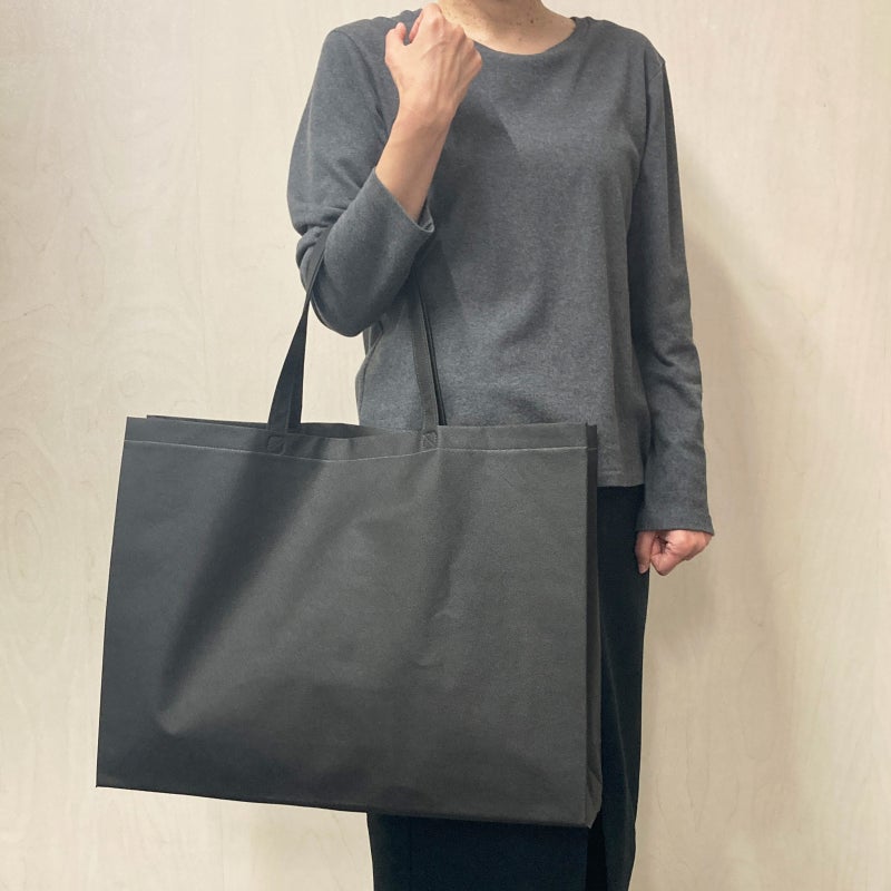 不織布バッグ｜【小ロット】不織布スクエアトート　ふつう《75g》　大サイズ｜10枚入～