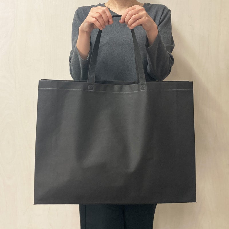 不織布バッグ｜【名入れ対応】不織布スクエアトート　ふつう《75g》　大サイズ｜ 100枚入