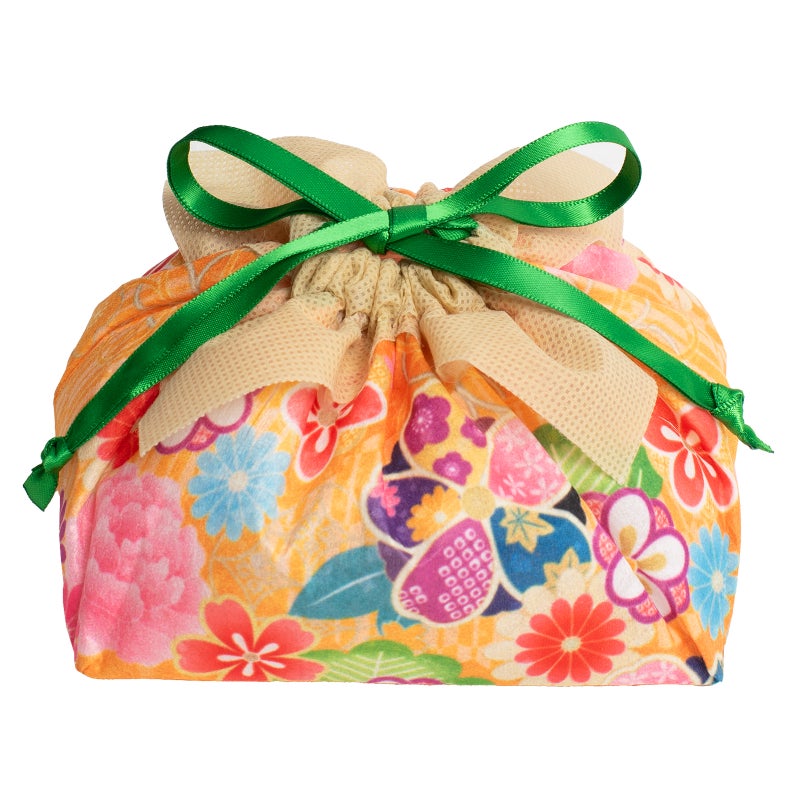 花が開いたような天面｜【秋ギフト】風呂敷巾着　みやび柄｜不織布ラッピング袋｜20枚入～