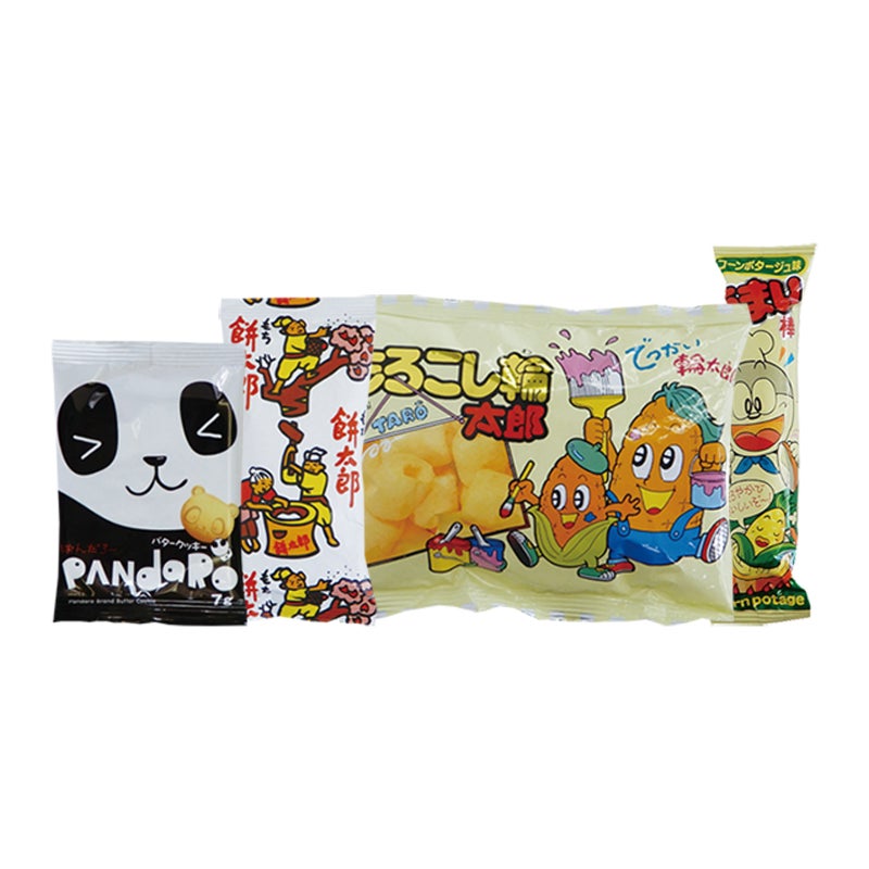 ラッピング｜【夏祭り・縁日向け】駄菓子詰め合わせリボンバッグ｜セット済み・すぐ配布OK｜60枚入～