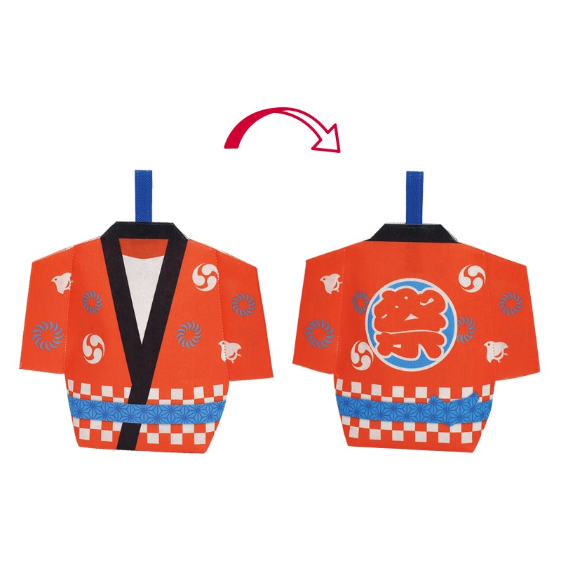 ラッピング｜【駄菓子詰め合わせ】法被バッグ｜セット済み・すぐ配布OK｜60枚入