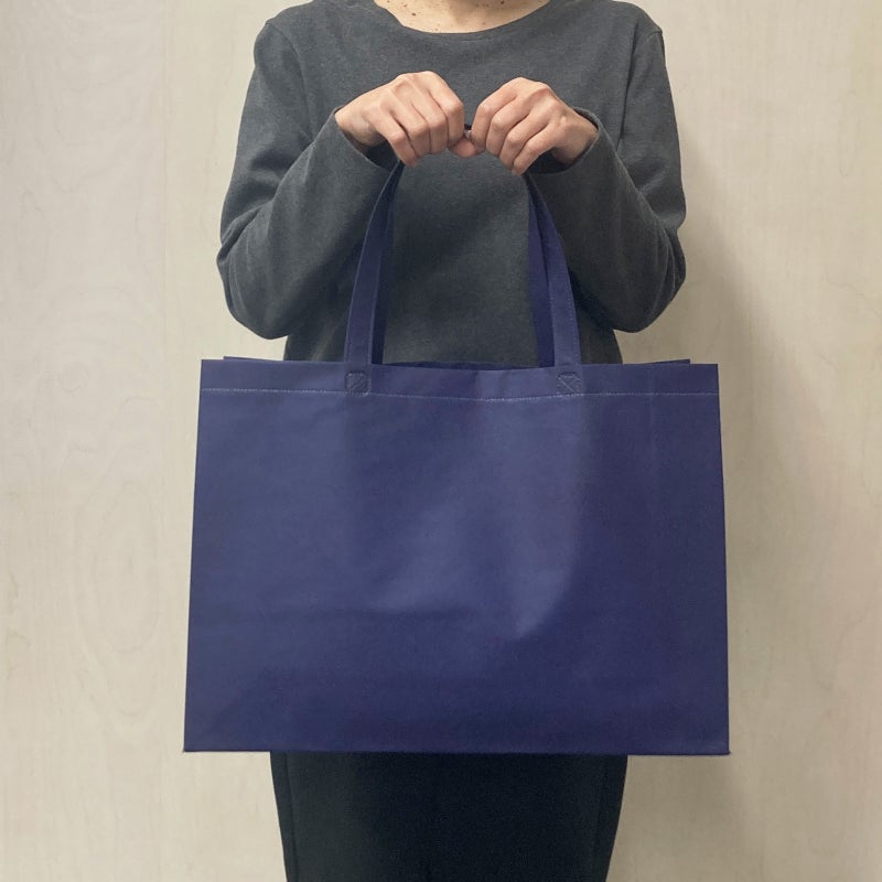 不織布バッグ｜【名入れ／リピーター専用】不織布スクエアトート　ふつう《75g》　中横サイズ｜ 100枚入