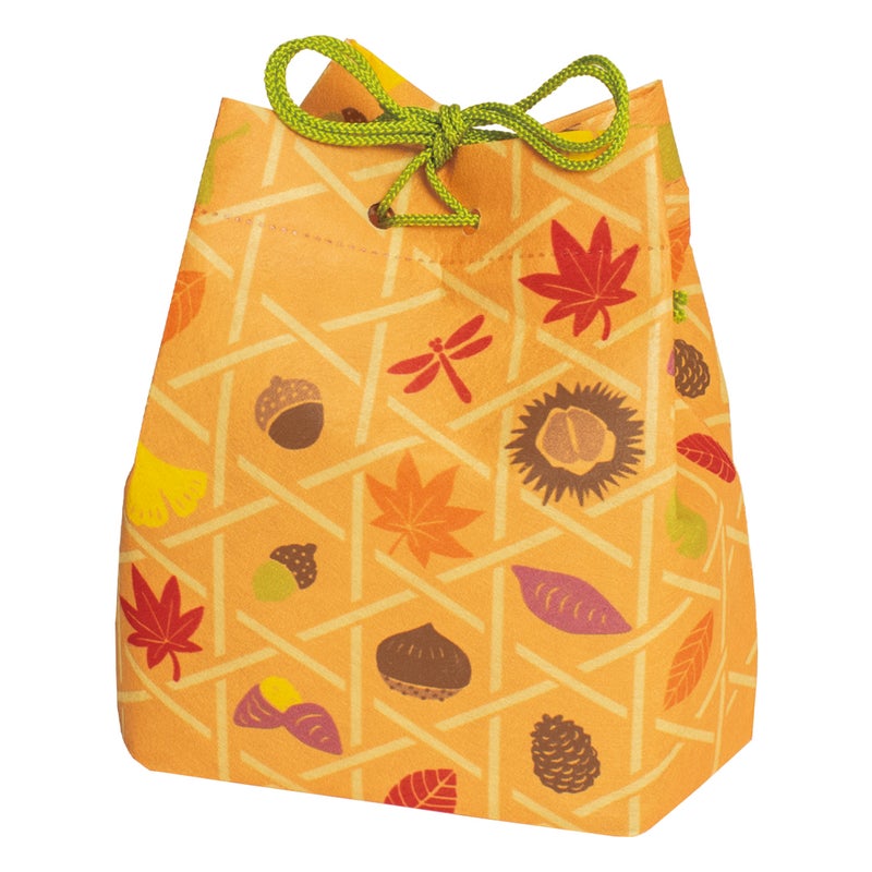 ラッピング｜【秋ギフト】信玄袋　いもくり紅葉柄｜不織布ラッピング袋｜20枚入～