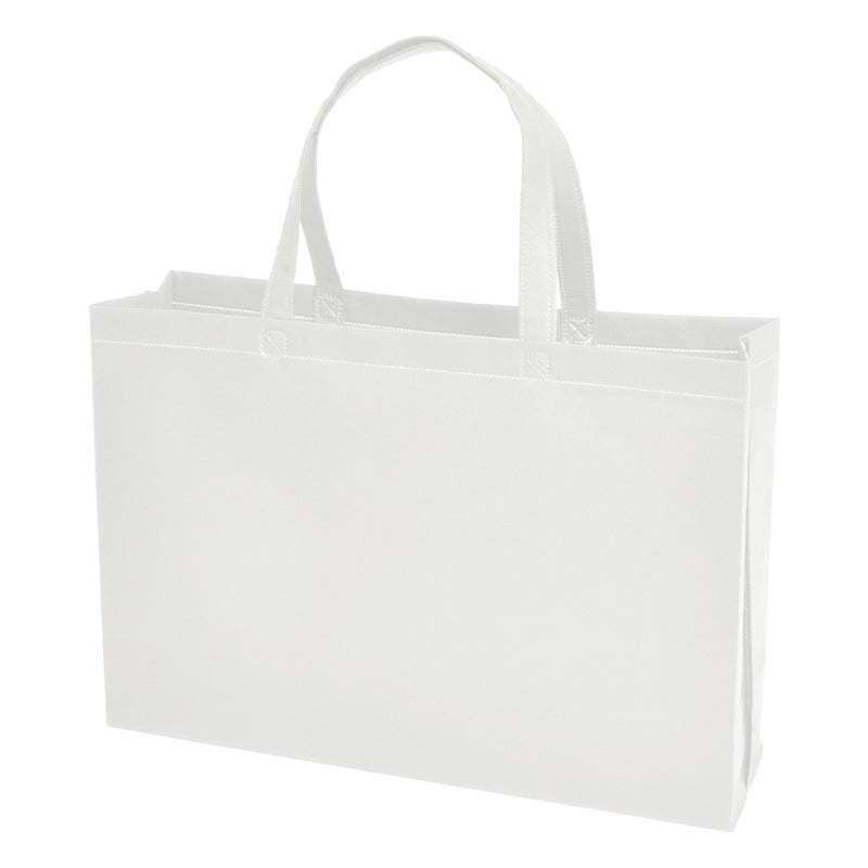 不織布バッグ｜【名入れ対応】不織布スクエアトート　ふつう《75g》　中横サイズ｜ 100枚入