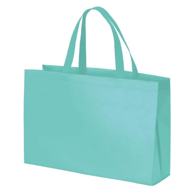 不織布バッグ｜【名入れ大ロット】ラミ不織布バッグ　角底　中横サイズ｜ 100枚入