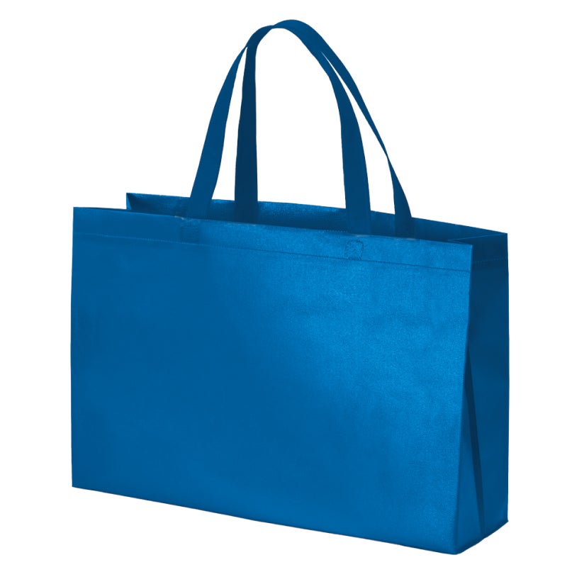 不織布バッグ｜【名入れ大ロット】ラミ不織布バッグ　角底　中横サイズ｜ 100枚入