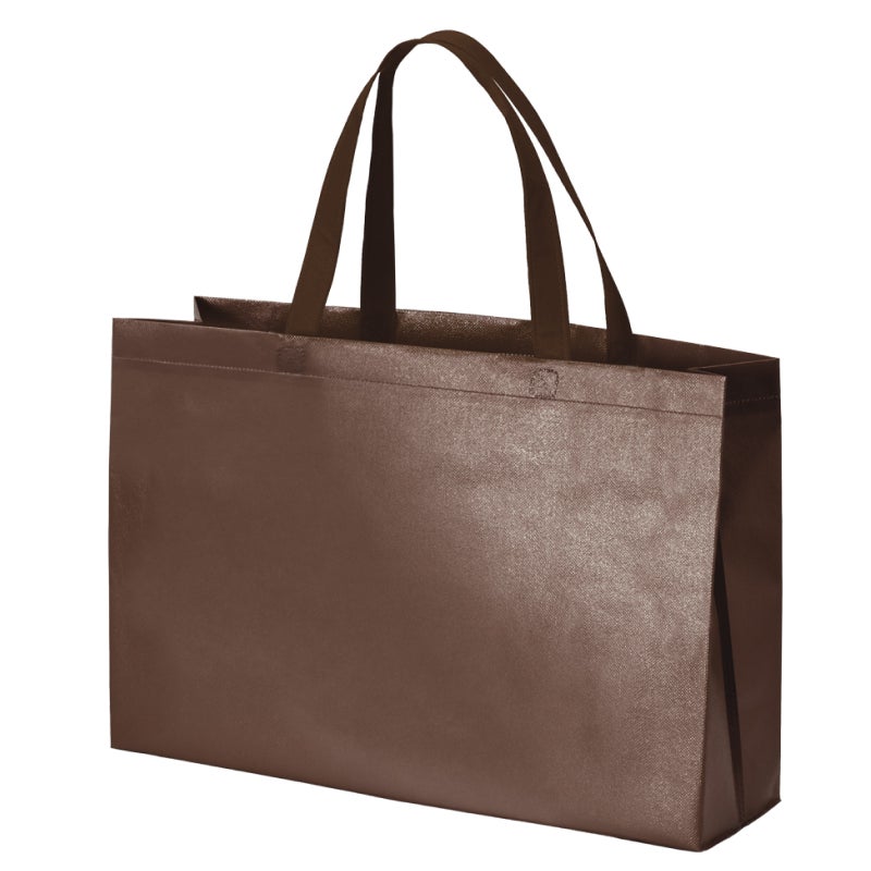 不織布バッグ｜【名入れ大ロット】ラミ不織布バッグ　角底　中横サイズ｜ 100枚入