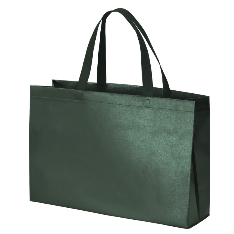 不織布バッグ｜【名入れ大ロット】ラミ不織布バッグ　角底　中横サイズ｜ 100枚入