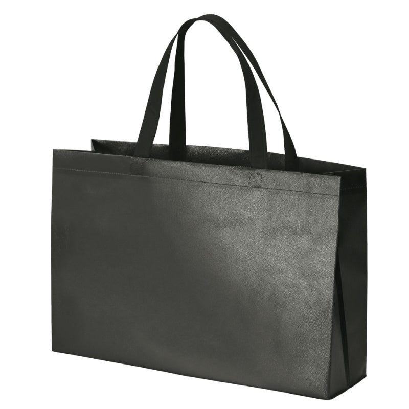 不織布バッグ｜【名入れ大ロット】ラミ不織布バッグ　角底　中横サイズ｜ 100枚入