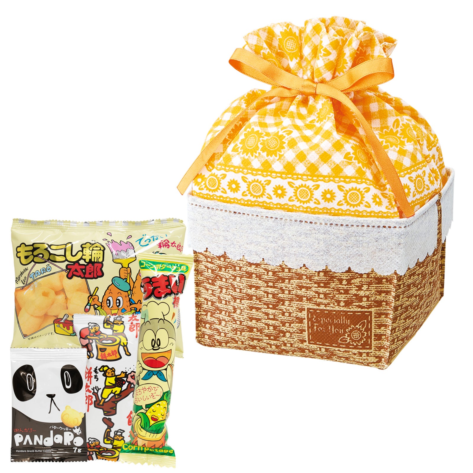 夏祭り・配布用】駄菓子詰め合わせリボンバッグ｜不織布ラッピング資材