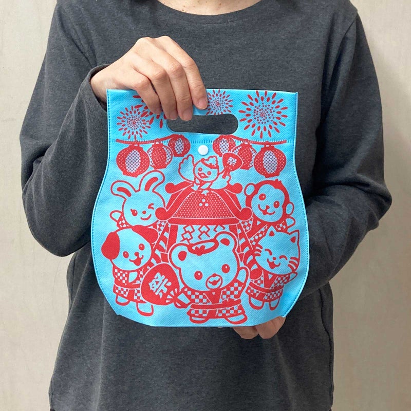 ラッピング｜【駄菓子詰め合わせ】小判抜きバッグ（小）わっしょい柄｜セット済み・すぐ配布OK｜60枚入