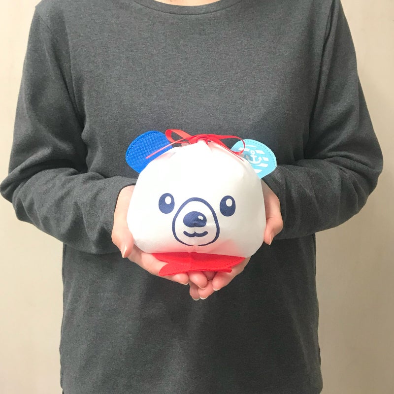 【駄菓子詰め合わせ】しろくま巾着｜セット済み・すぐ配布OK｜60枚入