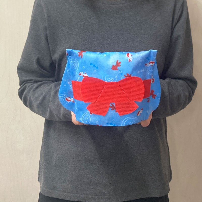 【駄菓子詰め合わせ】ゆかた（ミニ）水色金魚柄｜セット済み・すぐ配布OK｜60枚入
