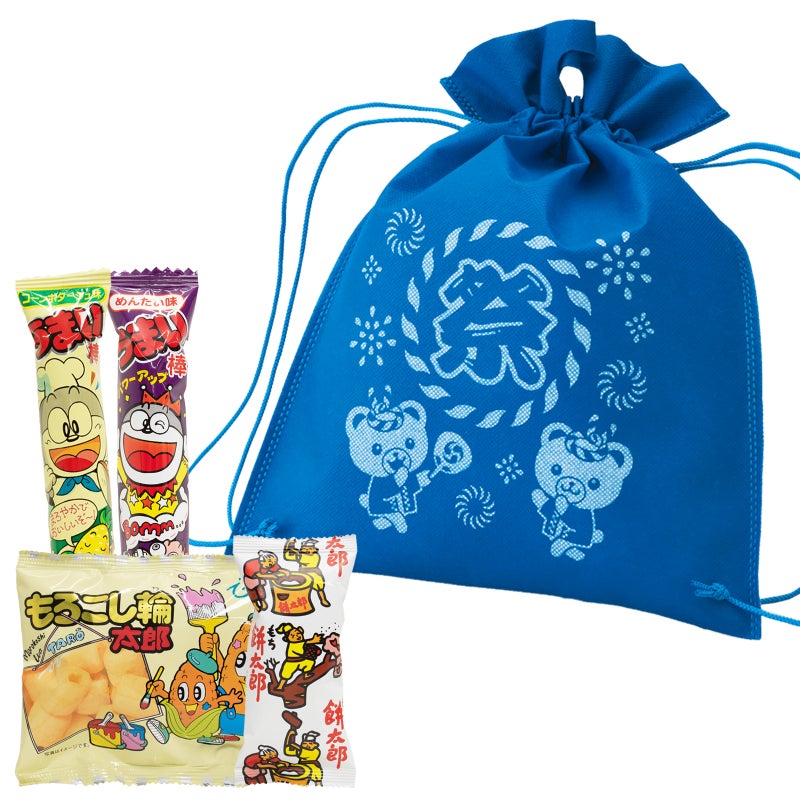 【駄菓子詰め合わせ】ナップサック　盆おどり柄｜セット済み・すぐ配布OK｜60枚入
