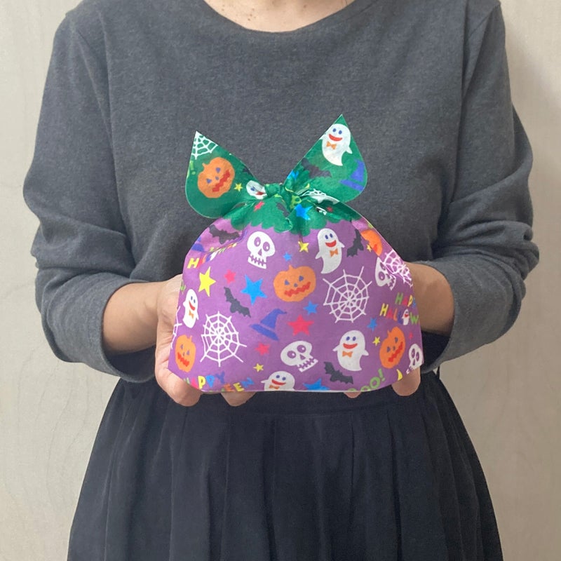 ラッピング｜【ハロウィン】タイパンプキンFP　ポップカラフル柄｜不織布ラッピング袋｜20枚入